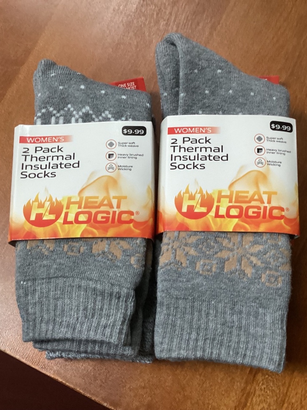 Heat Logic 2 pack Women’s Thermal Insulated Socks Bundle New 4 pairs total